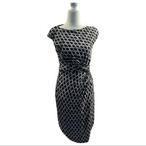 𝅺lauren RALPH LAUREN NAVY & WHITE‎ SLEEVELESS DRESS